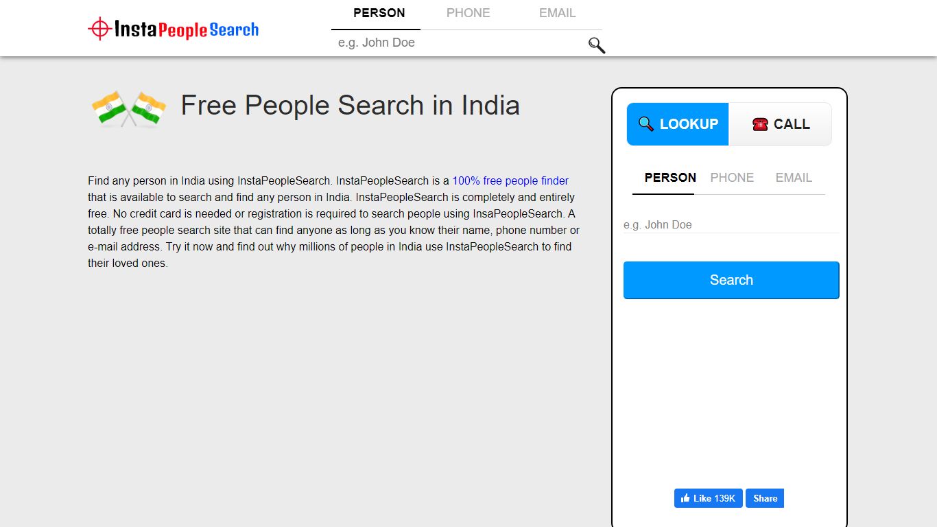Free People Search for India | India People Finder | InstaPeopleSearch
